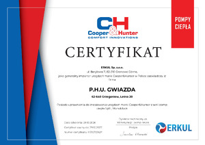 Certyfikat Pompy ciepła