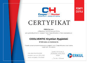 Certyfikat Pompy ciepła