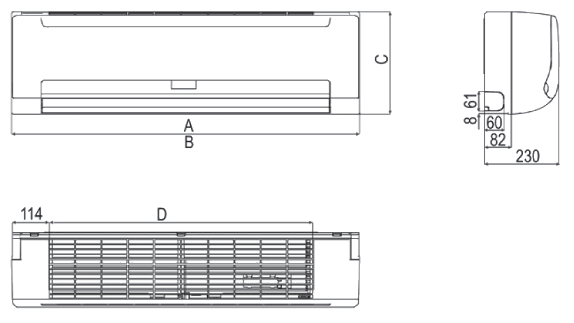 Wymiary - Ścienne seria K2
