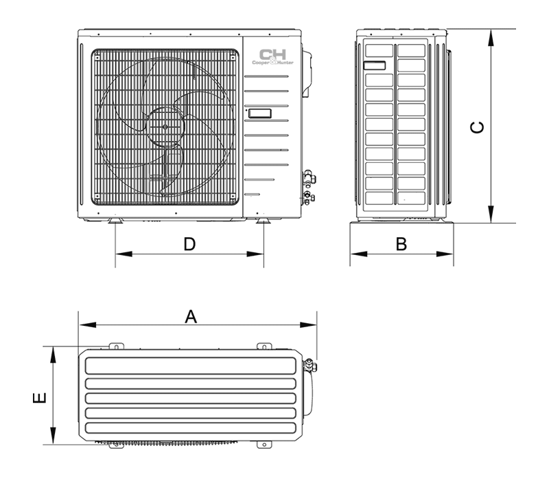 Wymiary - Agregaty do central wentylacyjnych