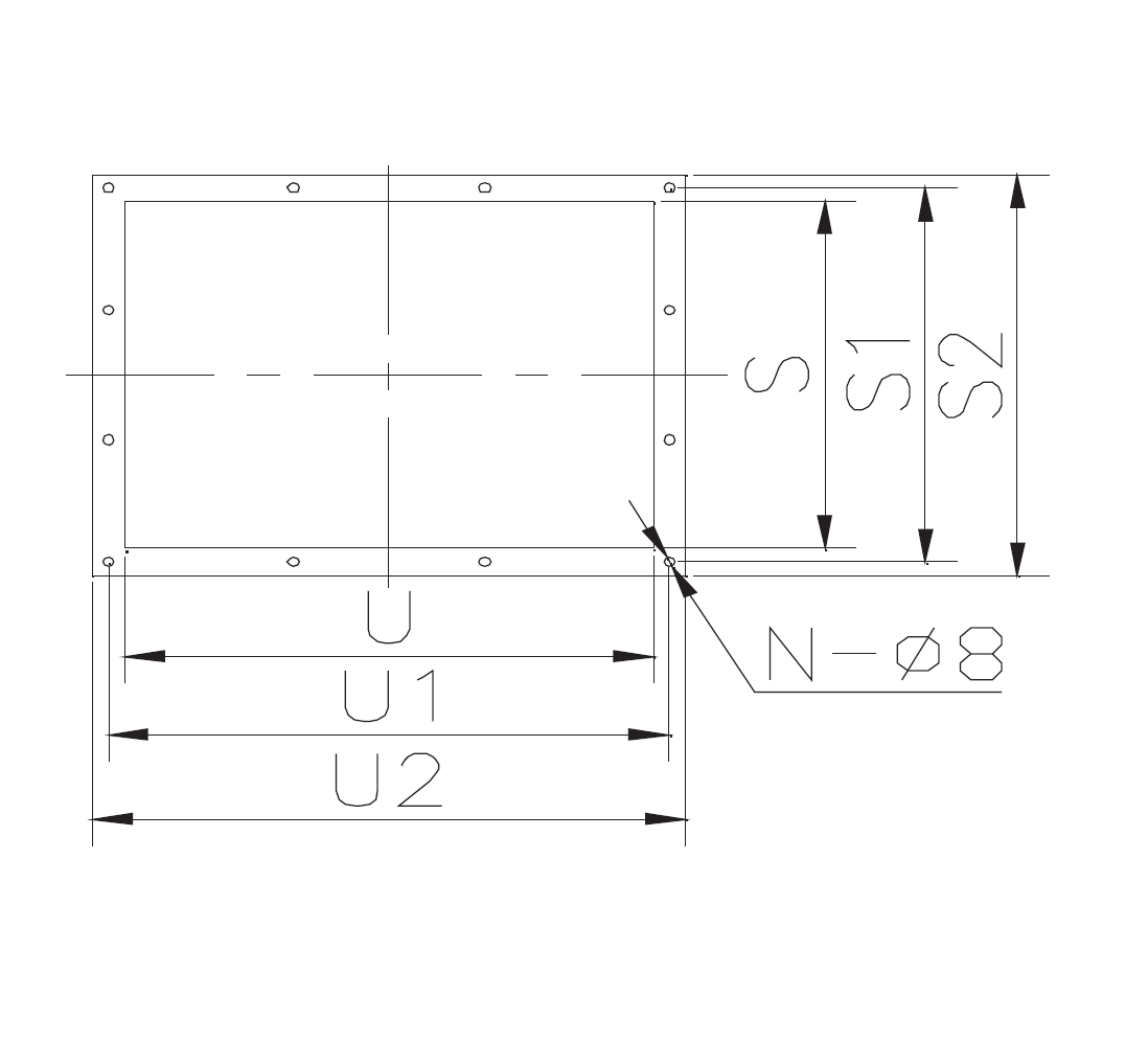 Wymiary - Rekuperatory K2 - króćce prostokątne