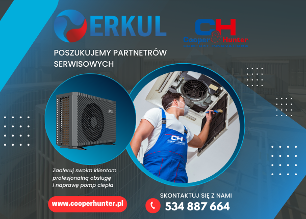 Zostań PARTNEREM SERWISOWYM do obsługi pomp ciepła COOPER&HUNTER