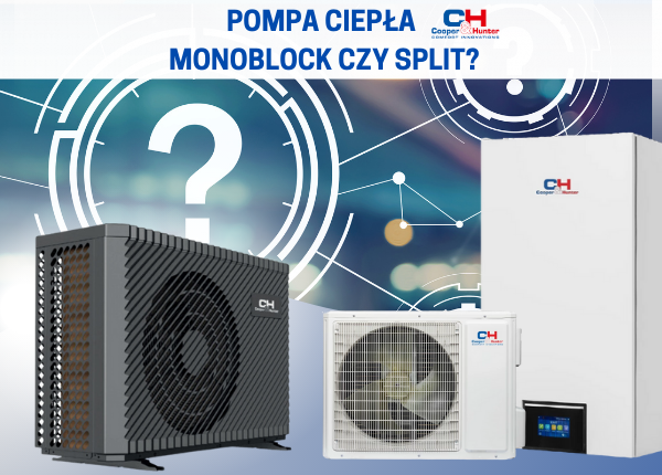 Pompa ciepła monoblock czy split? Jaką wybrać? Cooper&Hunter doradzi!