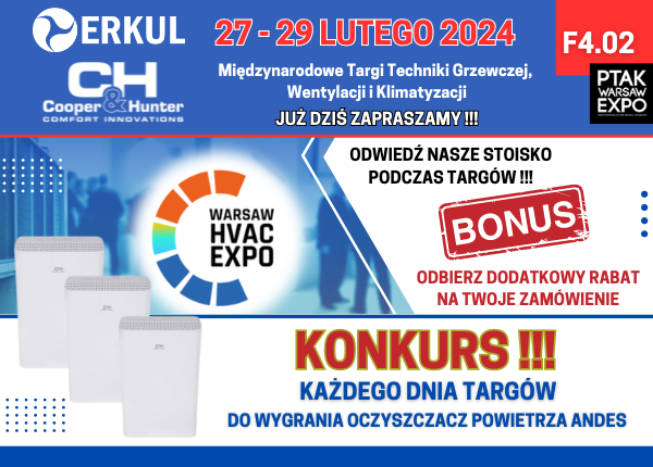 SPOTKAJ SIĘ Z NAMI NA TARGACH HVAC / 27-29.02.2024