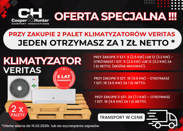 OFERTA SPECJALNA NA KLIMATYZATOR VERITAS!
