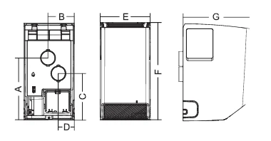 Wymiary Jednostka zewnętrzna