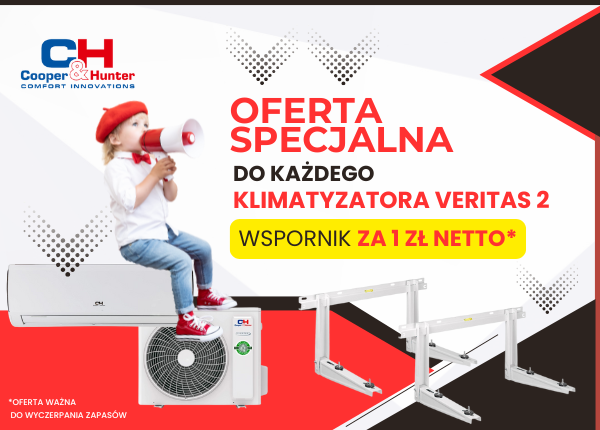 KUP KLIMATYZACJĘ Veritas2  -  ODBIERZ WSPORNIK ZA 1 zł netto!