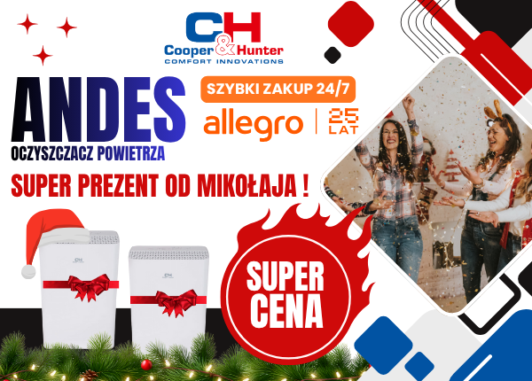 ŚWIĄTECZNY HIT! OCZYSZCZACZ POWIETRZA ANDES OD C&H DOSTĘPNY NA ALLEGRO!