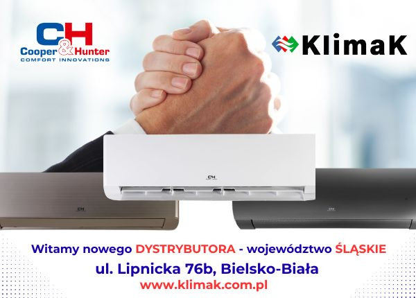 KLIMAK OFICJALNYM DYSTRYBUTOREM URZĄDZEŃ MARKI COOPER&HUNTER - SERDECZNIE WITAMY !