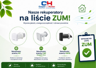 REKUPERATORY ŚCIENNE COOPER&HUNTER NA LIŚCIE ZUM