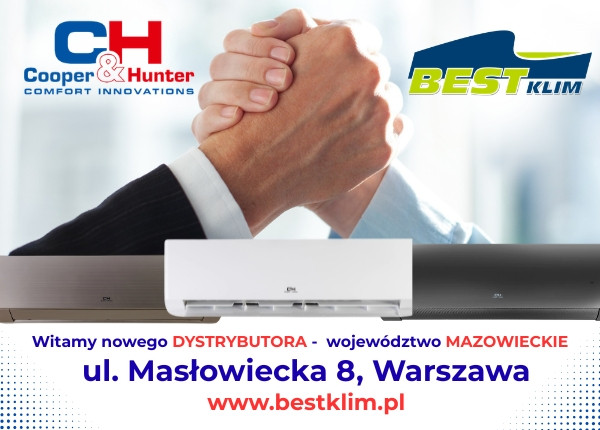 BESTKLIM OFICJALNYM DYSTRYBUTOREM URZĄDZEŃ MARKI COOPER&HUNTER - SERDECZNIE WITAMY !