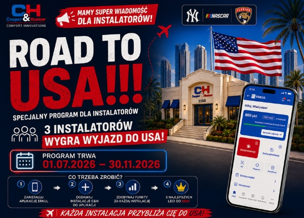 ROAD TO USA 2027 – INSTALATORZE! ZAWALCZ O WYJAZD DO USA Z COOPER&HUNTER !